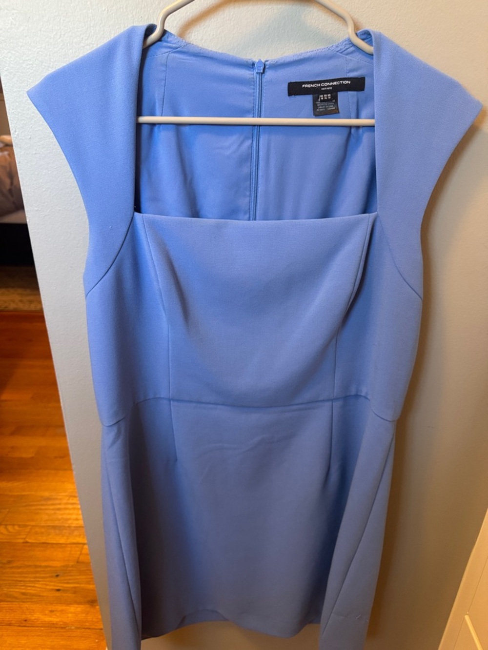 French Connection Periwinkle Cap-Sleeve Midi Dress